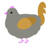 A ash and gold chicken