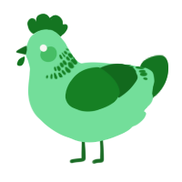 A spring and leaf chicken with a neck-band pattern