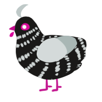 (unnamed), a sable and silver chicken with a bar pattern