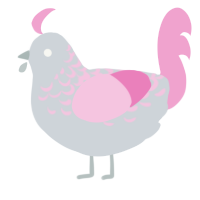 A mist and pink chicken with a half-lace pattern