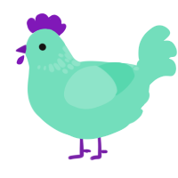 Minty Fresh, a mint chicken with a neck-speckle pattern