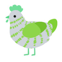 (unnamed), a mist and grass chicken with a bar pattern