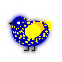 A tumblr and ochre chicken with a speckle pattern