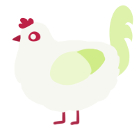 A white and apple chicken