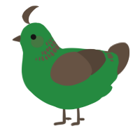 A viridian and bark chicken with a neck-band pattern