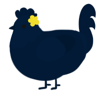 A tumblr chicken with a head pattern