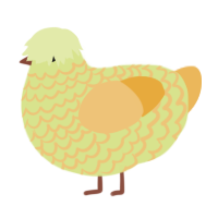 A lemon and honey chicken with a lace pattern