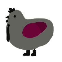The Boss, a ash and maroon chicken