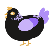 (unnamed), a sable and lilac chicken with a neck-speckle pattern