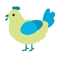 A lemon and cerulean chicken