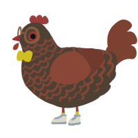 squeakeasy, a bark and russet chicken with a lace pattern