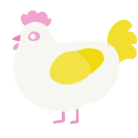 A white and yellow chicken