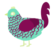 Chicken Van Goth, a mint and wine chicken with a lace pattern