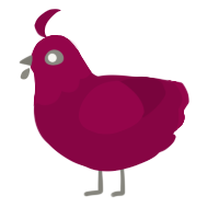 A maroon chicken with a head pattern