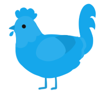 A sky chicken with a head pattern