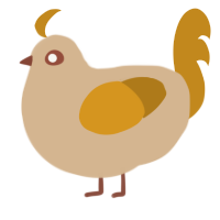 potamto, a beige and ochre chicken