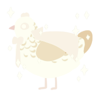 angel, a mist and honey chicken with a half-lace pattern