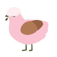 A rose and brown chicken