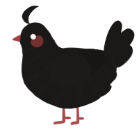 A sable chicken with a bar pattern