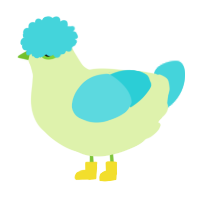 A apple and aqua chicken