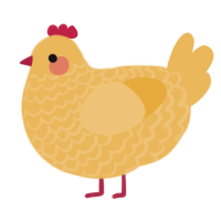A honey chicken with a lace pattern