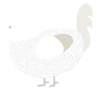BleachedCoral, a spring and honey chicken with a double-lace pattern