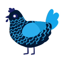 Abyss, a tumblr and sky chicken with a lace pattern