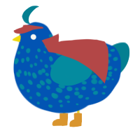 Lilina Fire Emblem, a ultramarine and sea chicken with a speckle pattern
