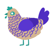 (unnamed), a beige and indigo chicken with a lace pattern