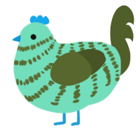 Escabeche, a mint and olive chicken with a bar pattern