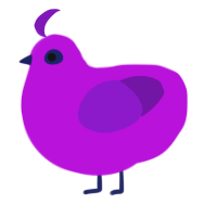 The Giant Grape, a amethyst and violet chicken