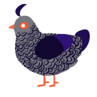 A ash and apple chicken with a double-lace pattern
