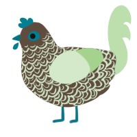 Glow Lichen, a bark and gluppy chicken with a double-lace pattern