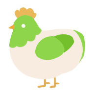 (unnamed), a cream and grass chicken with a head pattern