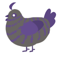 Vintage Rug, a grey and overcast chicken with a bar pattern