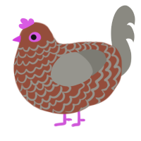 Trying His Best, a russet and ash chicken with a lace pattern