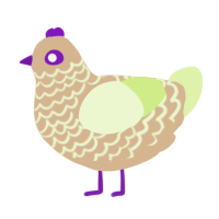 maracuya, a beige and apple chicken with a lace pattern