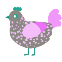 dark mold spore, a ash and lavender chicken with a speckle pattern