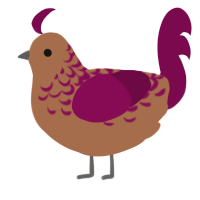 Leaf Pile, a brown and wine chicken with a half-lace pattern
