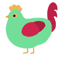 A spring and crimson chicken