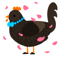 A mist chicken with a double-lace pattern