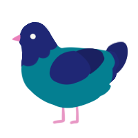 Pigeon of the Ocean, a sea and navy chicken with a head pattern