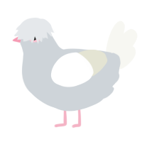 A mist and white chicken