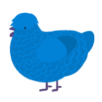 Lucina Fire Emblem, a sapphire chicken with a lace pattern