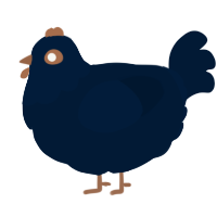 A tumblr chicken with a head pattern