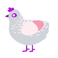 girls best friend, a mist and rose chicken with a half-lace pattern