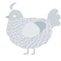 A mist chicken with a lace pattern