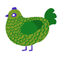 (unnamed), a chartreuse and leaf chicken with a lace pattern
