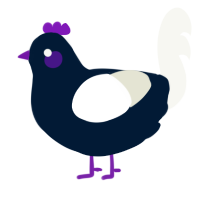 A tumblr and white chicken