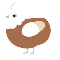 A brown and cream chicken with a head pattern